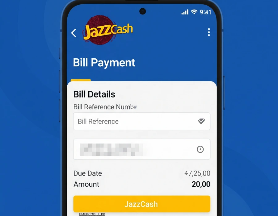 Pay your Bill through jazz cash