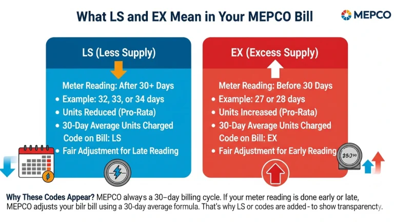 LS Mean in MEPCO Bill: What Do LS and EX Indicate?