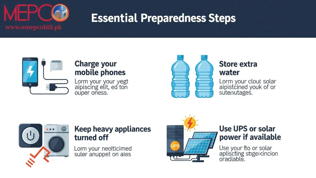 infographic for tips during Load shedding DG khan