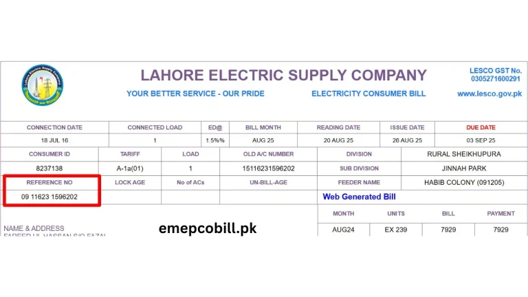 Lesco bill 1 LESCO Bill